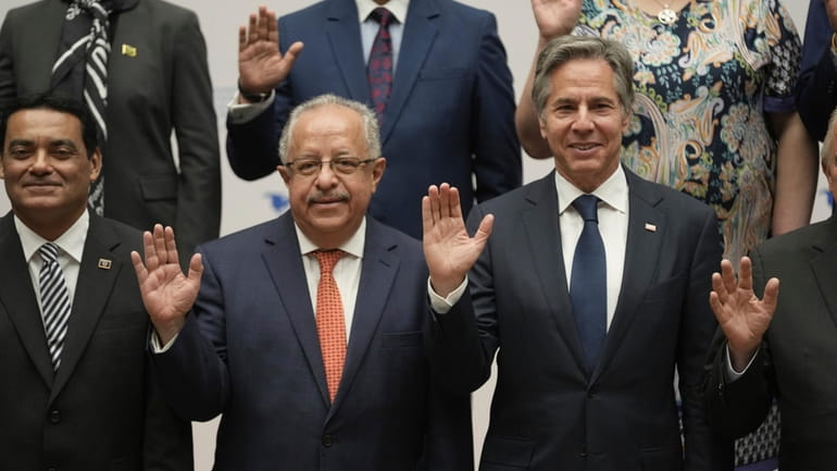 Guatemalan Foreign Minister Carlos Ramiro Martinez Alvarado, left, and U.S....