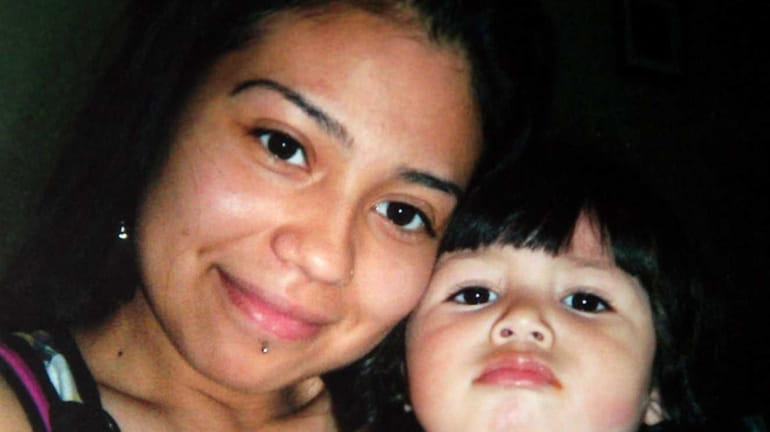 Vanessa Argueta with her son Diego.