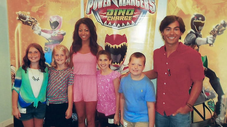 "Power Rangers Dino Charge" stars Camille Hyde and Brennan Mejia...