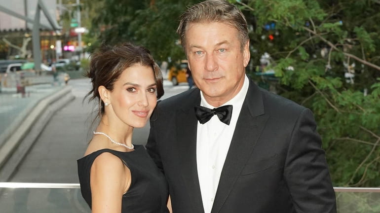 Hilaria and Alec Baldwin arrive at Manhattan's Lincoln Center on...