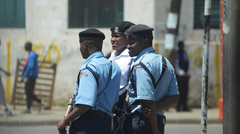 Kenya police patrol the streets of Nairobi, Kenya, Tuesday, March.12,...