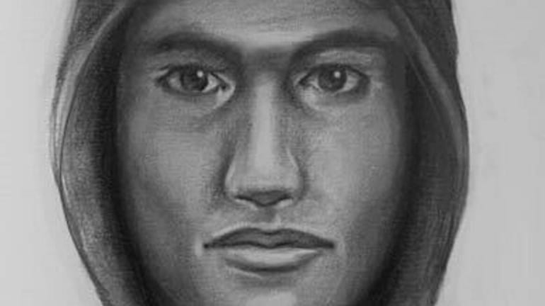 Composite Suffolk County police sketch of a man sought in assaults...