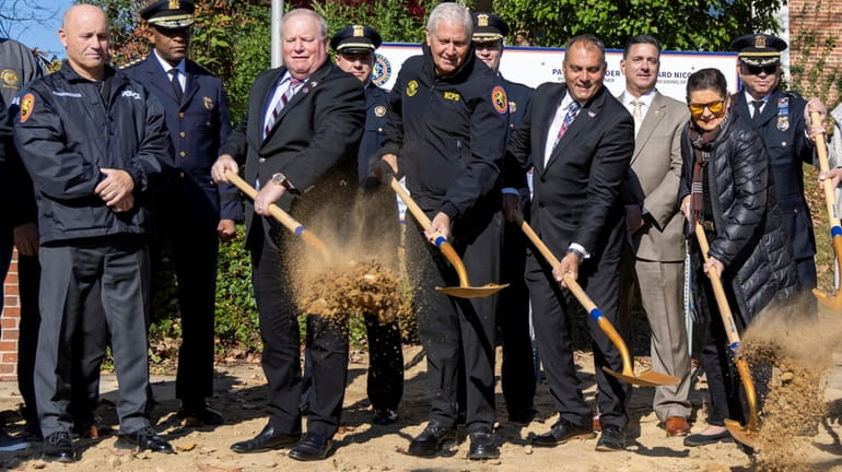 Local officials and others ceremonially break ground on Nassau County’s...
