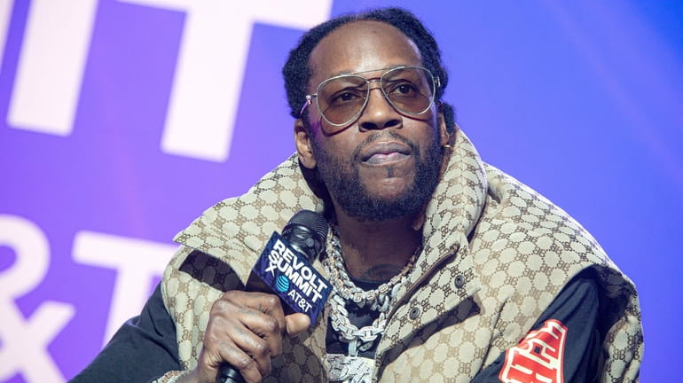 2 Chainz speaks onstage during the Revolt Summit x AT&T...