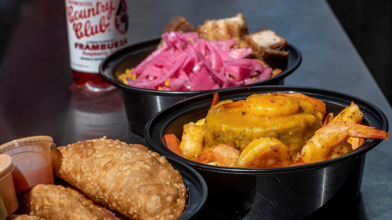 Punta Cana Dominican Grill's mofongo, empanadas and fried pork belly...