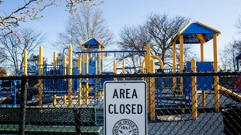 Bethpage Community Park in Bethpage, which was closed on April...