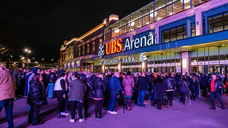 Billy Joel fans line up outside UBS Arena in Elmont...