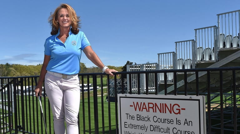 Kelley Brooke, head golf professional at Bethpage State Park, poses...