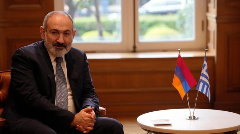 Armenian Prime Minister joins a meeting with his Greek counterpart...