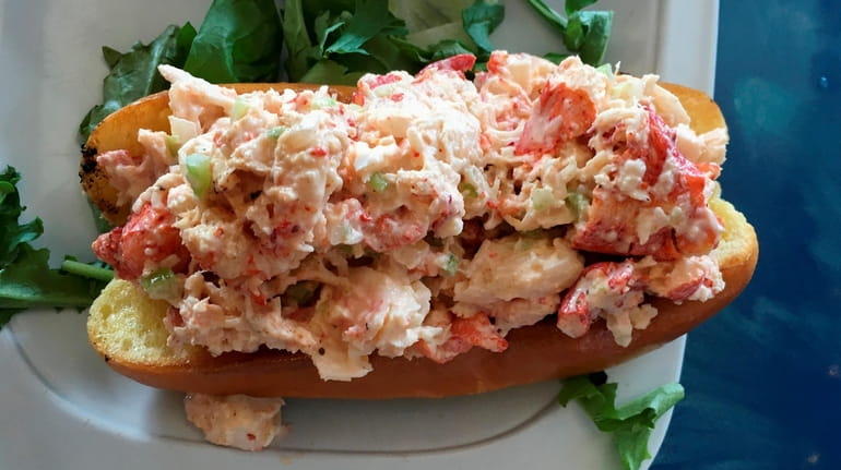A lobster roll at LuLu's Lobster & Wing Shack, which...