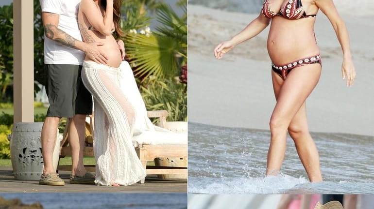 15 pregnant celebrities who bared their belly bumps - Newsday
