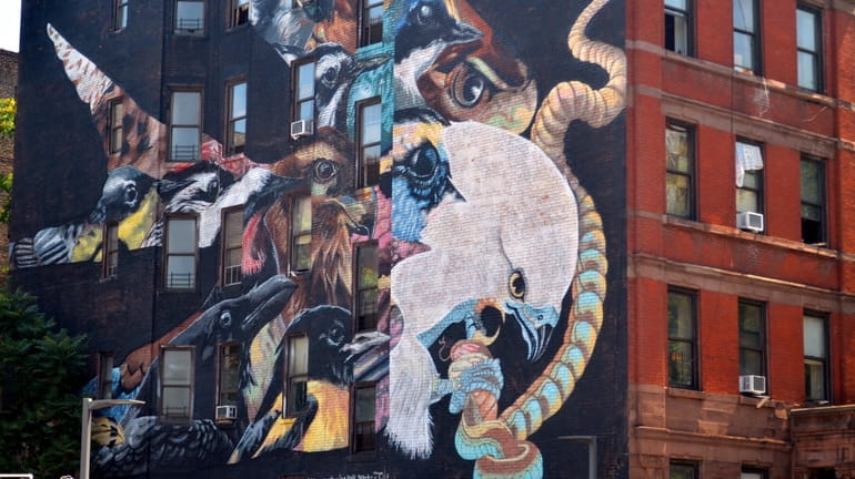 A mural at 575 W. 155th St. in Manhattan, seen...