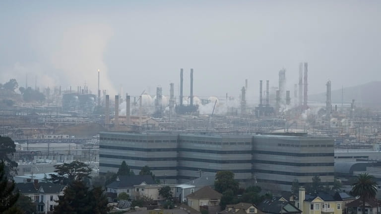 Seen is the Chevron Richmond Refinery in this view from...