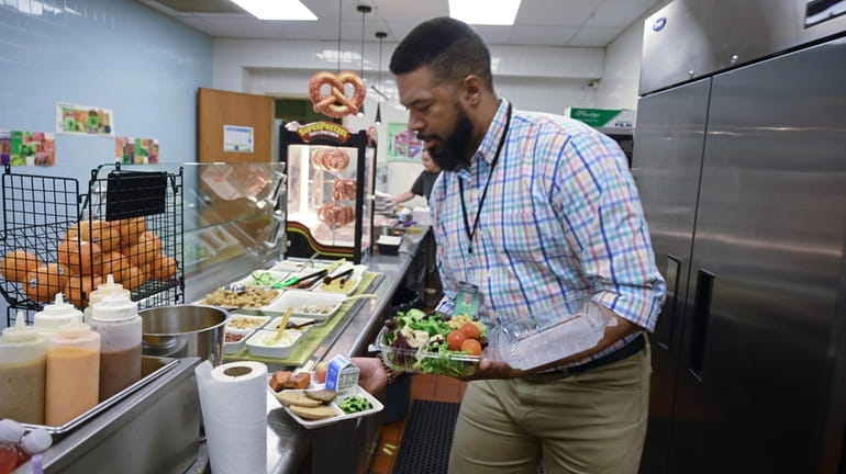 Naim Wolcott, food services director at Westhampton Beach High School, is pictured...