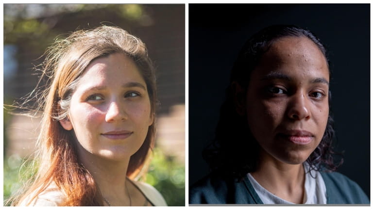 Sex-trafficking survivors Jasmine Krokowski, left, and Tatyana Taylor.