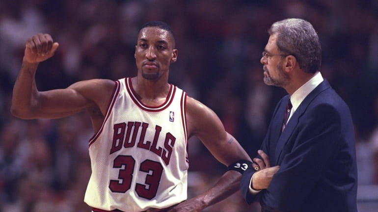 14 May 1996: Chicago Bulls head coach Phil Jackson and...