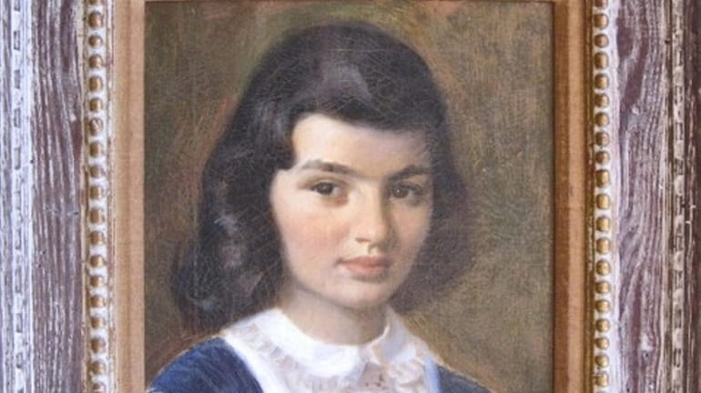 The 1950 painting of Jacqueline Kennedy Onassis by artist Irwin...