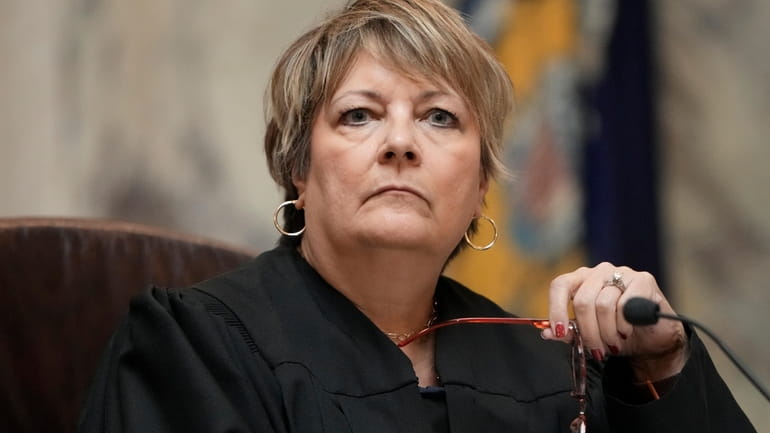 Wisconsin Supreme Court Justice Janet Protasiewicz attends her first hearing...