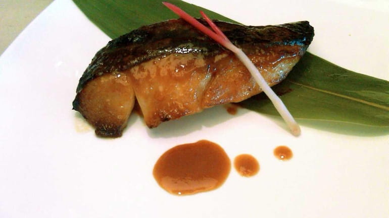 Miso black cod served on a dish from Nobu at...