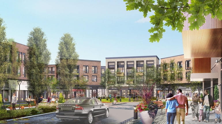 A rendering of the proposed Heritage Village mixed-use project that would...