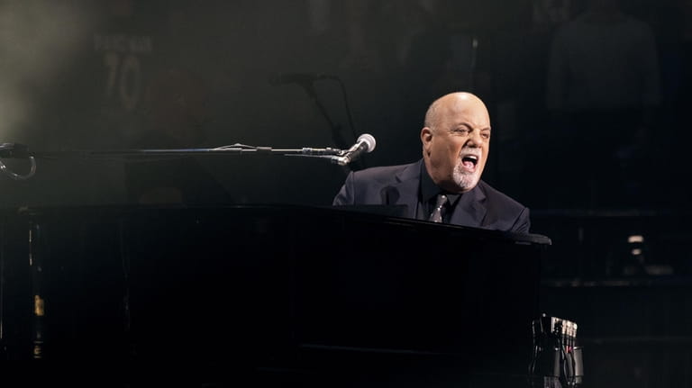Billy Joel performs during a concert that celebrated his 70th birthday...