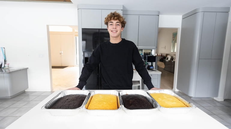 Noah Rabinowitz, 15, of Dix Hills, has been baking cakes...
