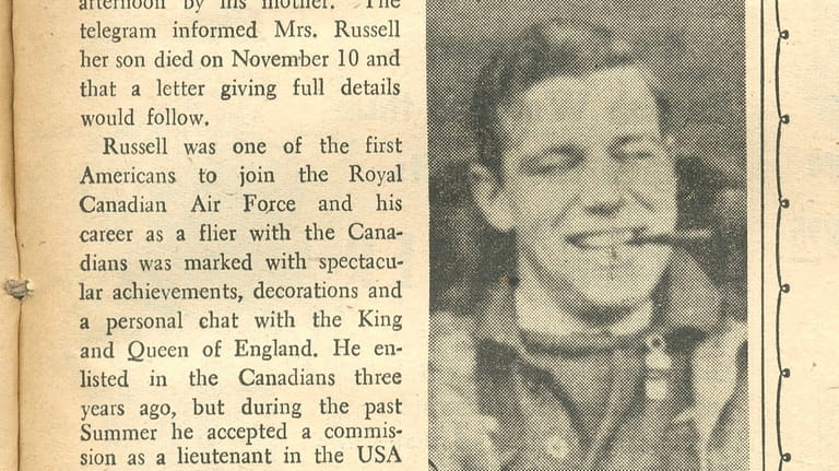 A clipping from the Nov. 18, 1943, edition of Newsday...
