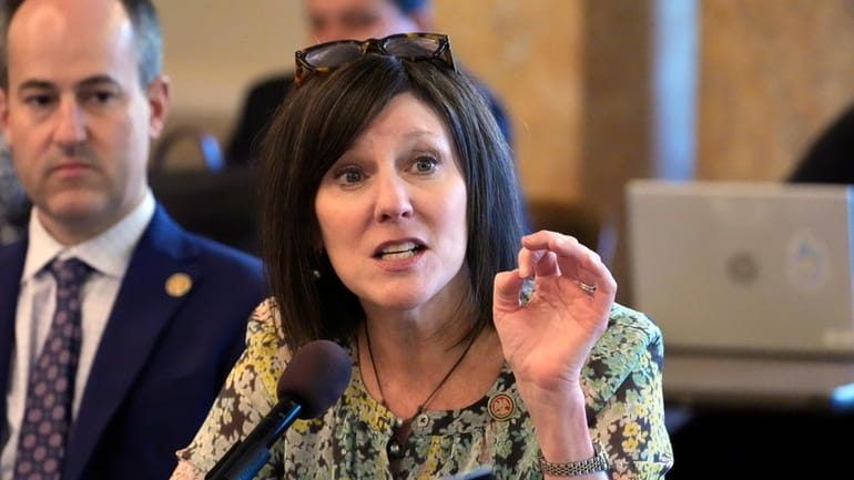 Mississippi House Medicaid Committee Chairwoman Rep. Missy McGee, R-Hattiesburg, right,...