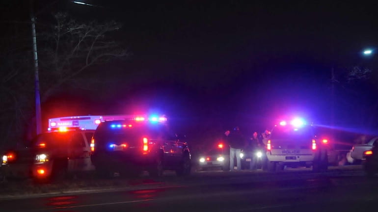 Nassau County Police on the scene of an accident on...