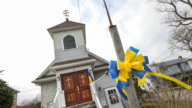 The tiny Sts. Peter and Paul Ukrainian Orthodox Church, on...