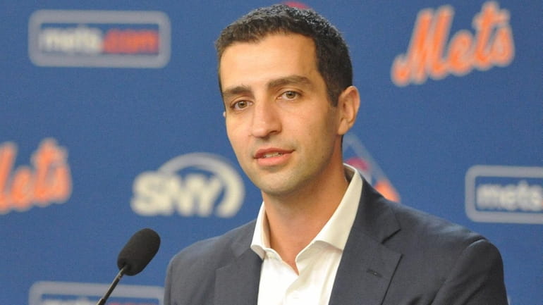 David Stearns speaks during his introductory news conference at Citi...