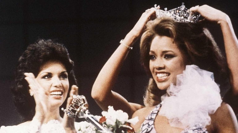 Miss New York Vanessa Williams is crowned Miss America 1984...
