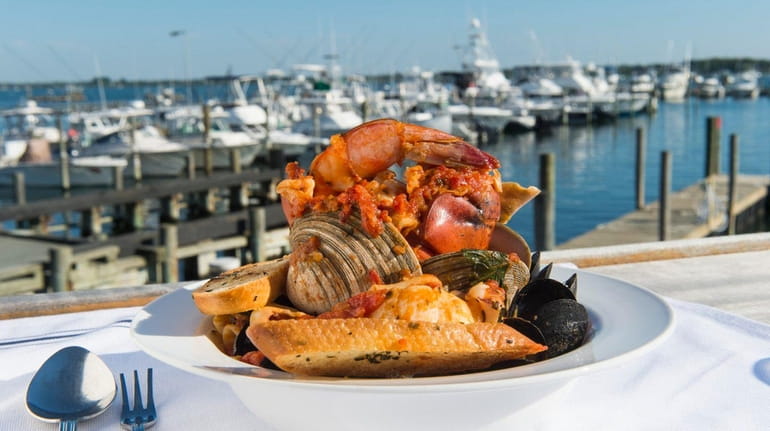 Dave's Original Cioppino served  at Dave's Gone Fishing in Montauk.