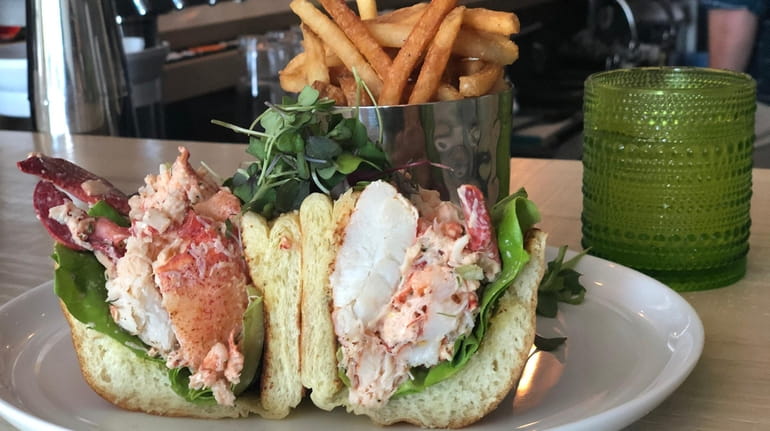 A lobster roll at Salted. on the Harbor, which has...
