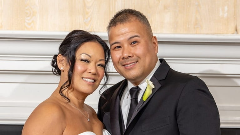 Cheryl Lee and Nick Wong on their wedding day.