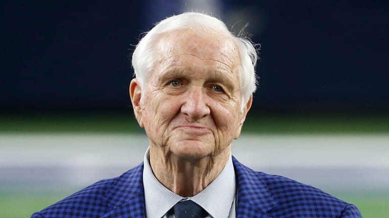 Gil Brandt is honored during his induction into the Dallas...