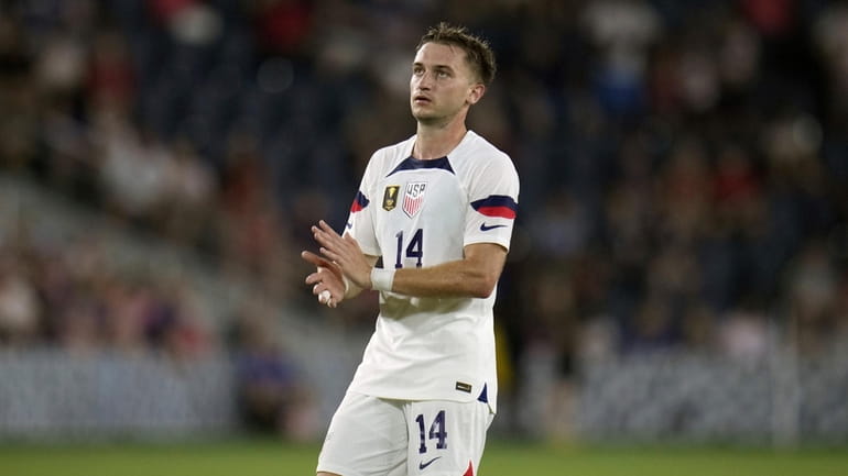 United States' Djordje Mihailovic stands on the field during the...