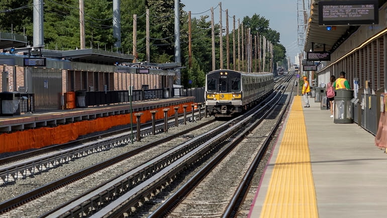A train goes through the Merillon Avenue station on Aug....