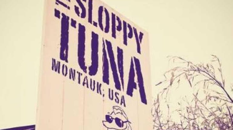 Sign outside of The Sloppy Tuna in Montauk.