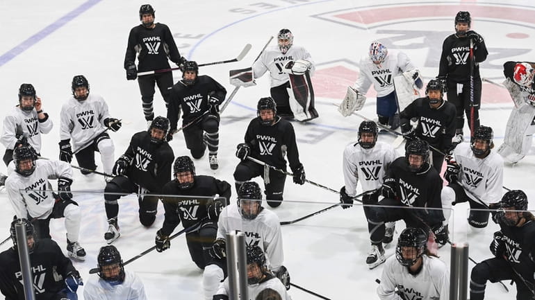 Professional Women's Hockey League (PWHL) training camp in Montreal, Saturday,...