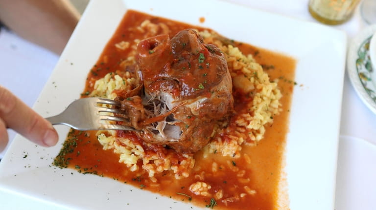 Braised pork osso buco at Rialto in Carle Place.