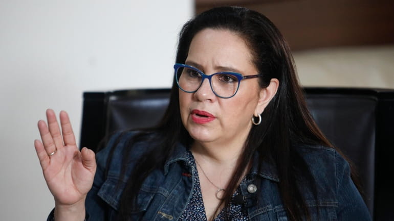 Ana García de Hernández, Honduras' former first lady, speaks during...