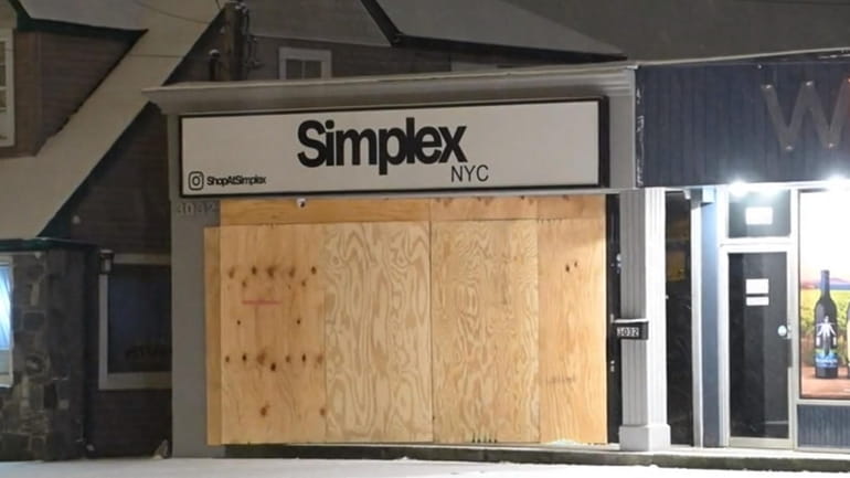 A BMW crashed into the SimplexNYC store on Merrick Road...