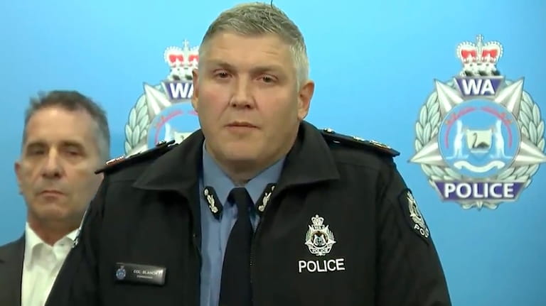 In this image from a video, Western Australian Police Commissioner...