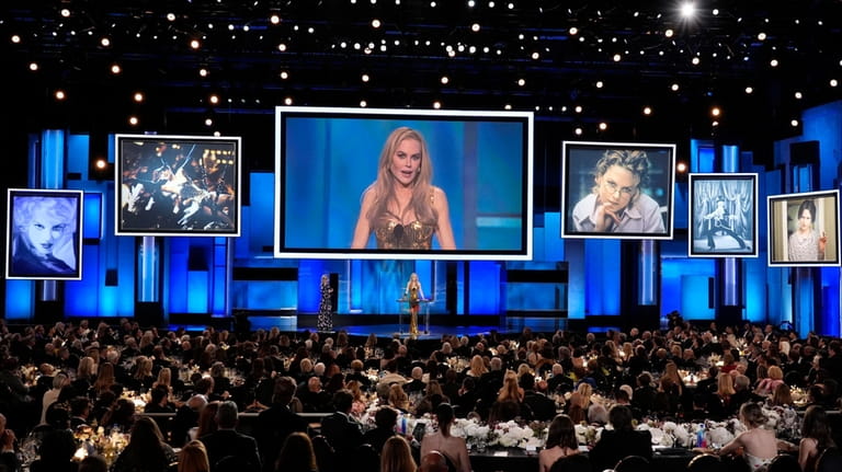 Honoree Nicole Kidman speaks from the stage during the 49th...