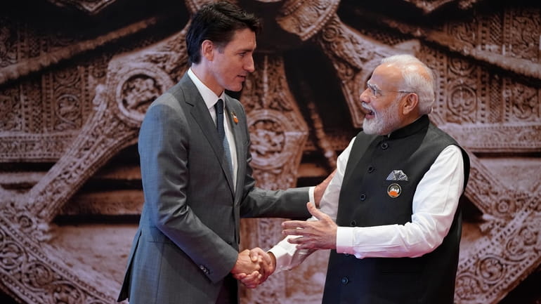 Indian Prime Minister Narendra Modi welcomes Canada Prime Minister Justin...