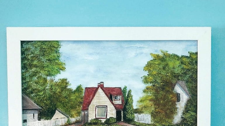 A painting of reader Paula Ganzi McGloin's former Bellmore house, a...