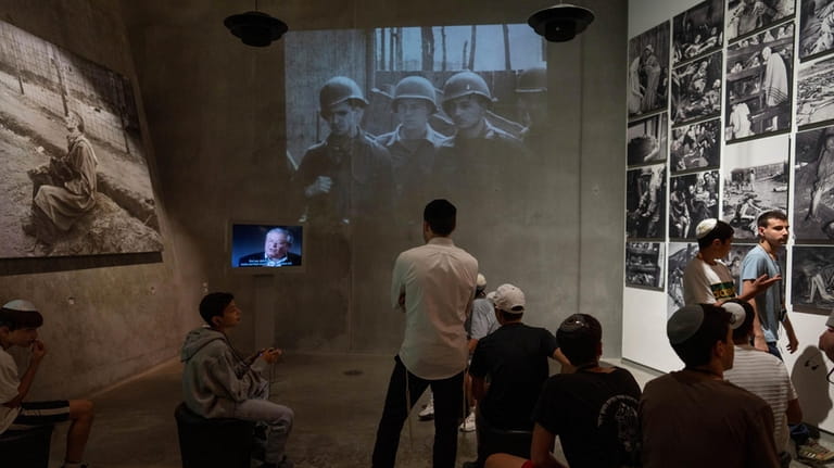 People visit the Yad Vashem Holocaust Memorial Museum in Jerusalem,...