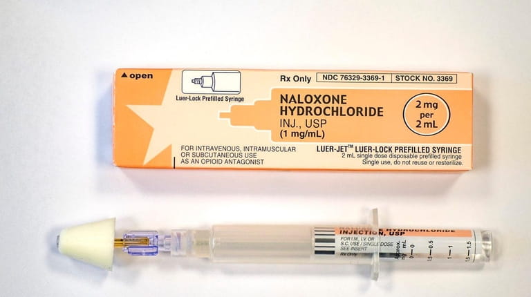 An example of the drug naloxone, which trained EMT police...
