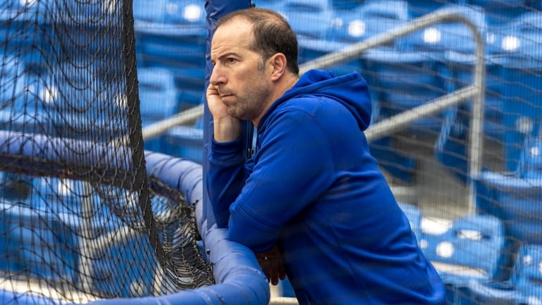 Mets general manager Billy Eppler during a spring training workout...